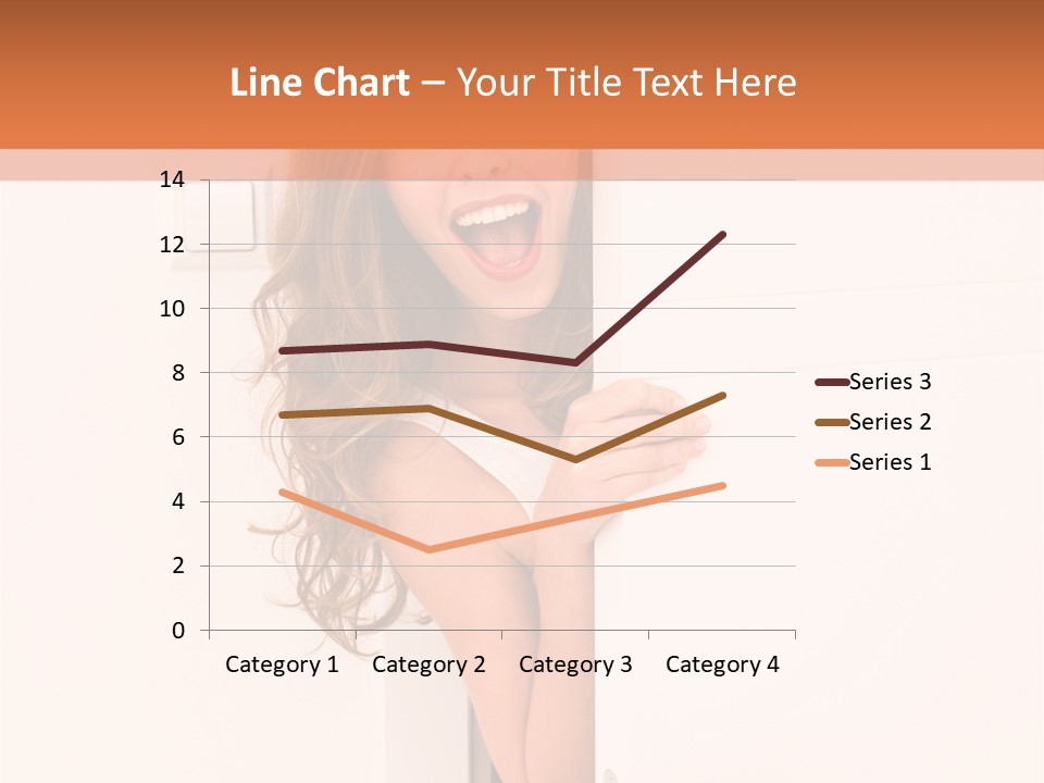 Woman Peeking PowerPoint Template