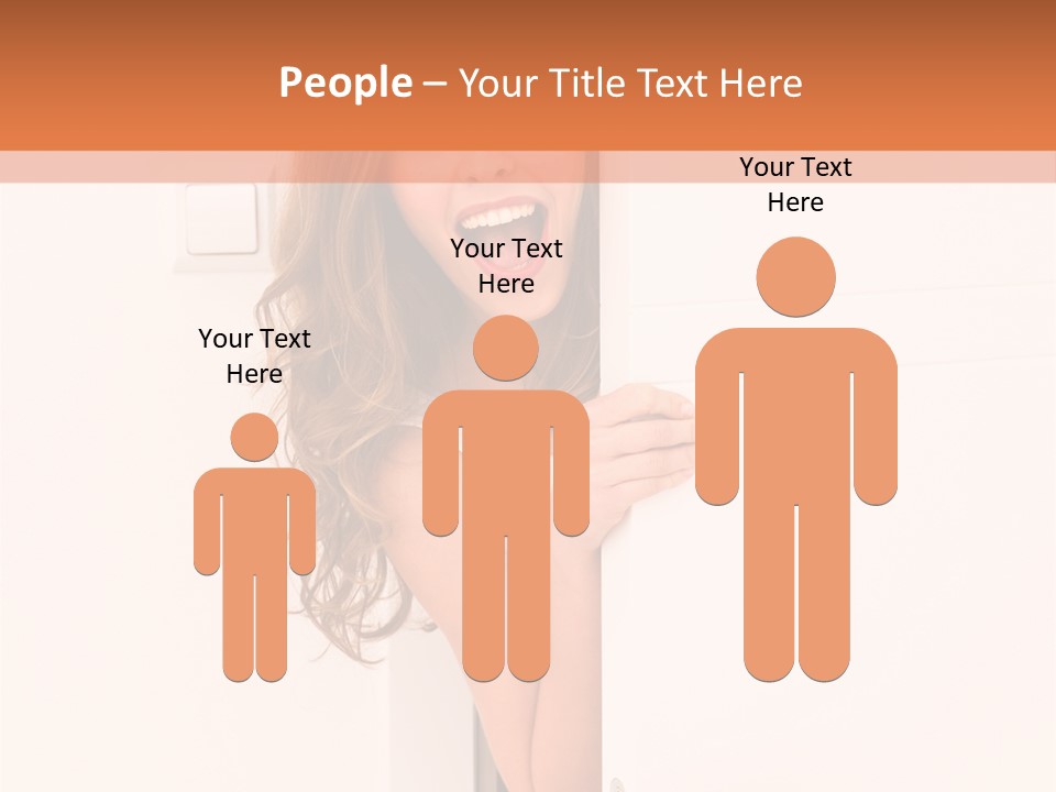 Woman Peeking PowerPoint Template