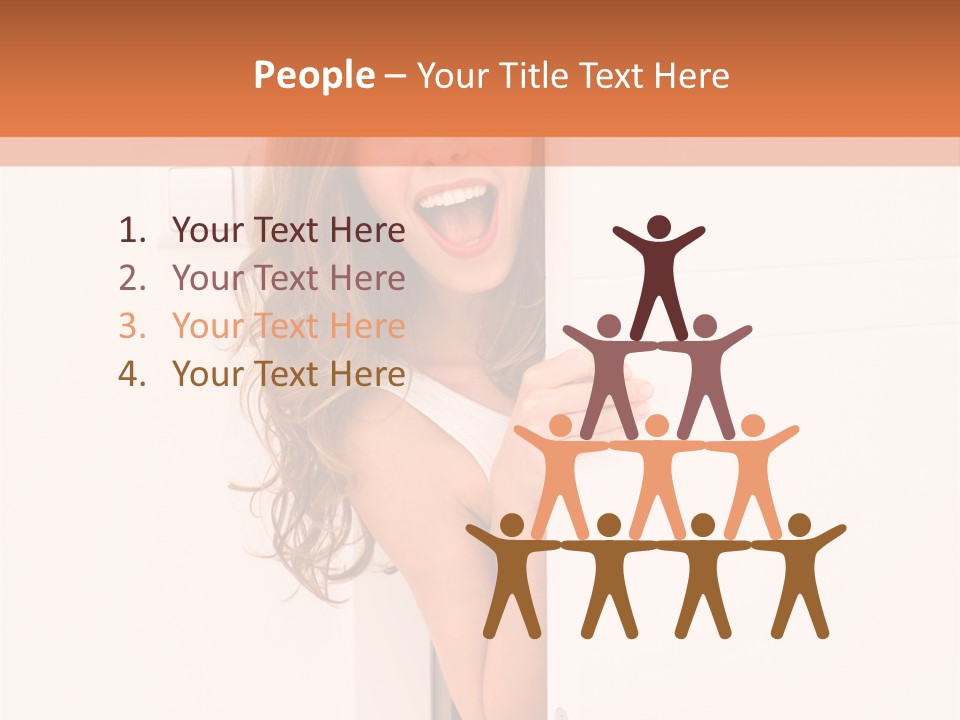 Woman Peeking PowerPoint Template