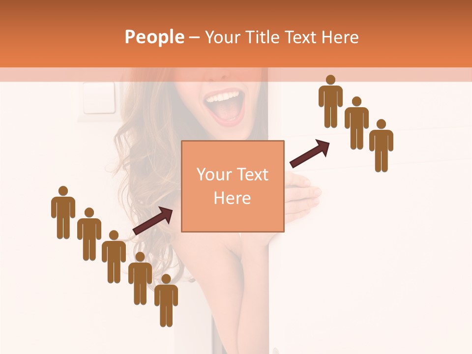 Woman Peeking PowerPoint Template