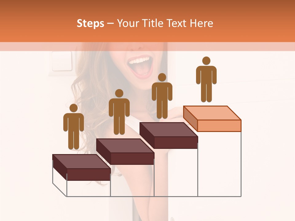 Woman Peeking PowerPoint Template