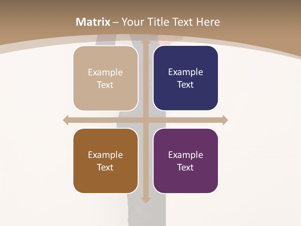 Woman Door PowerPoint Template