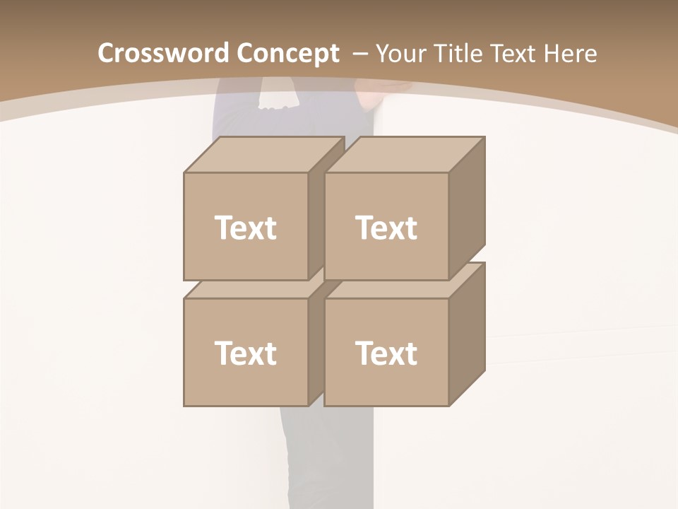 Woman Door PowerPoint Template