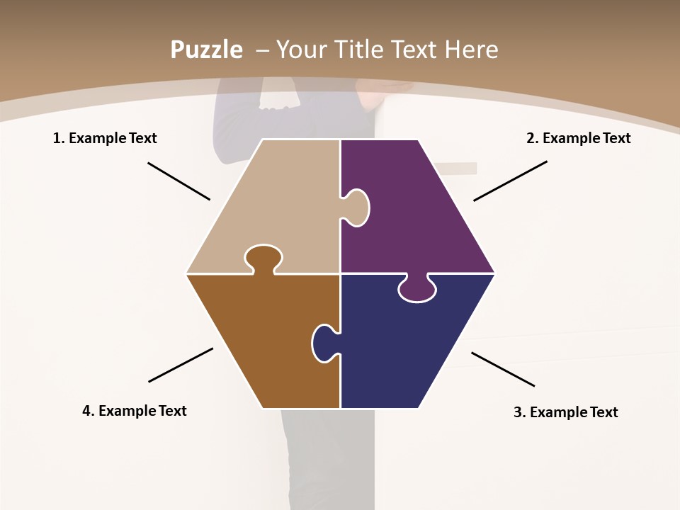 Woman Door PowerPoint Template