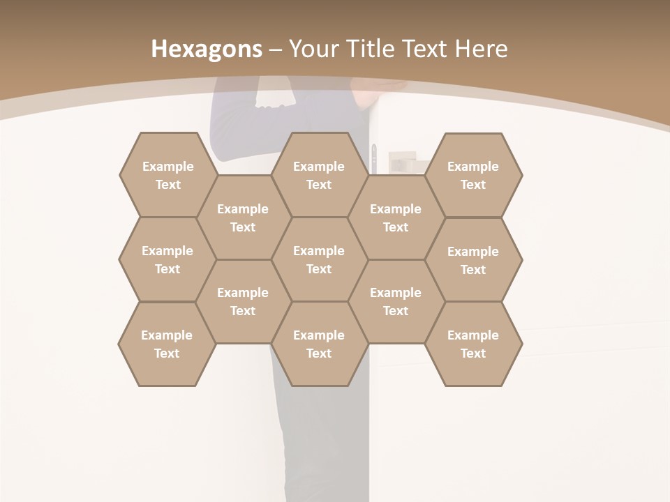 Woman Door PowerPoint Template