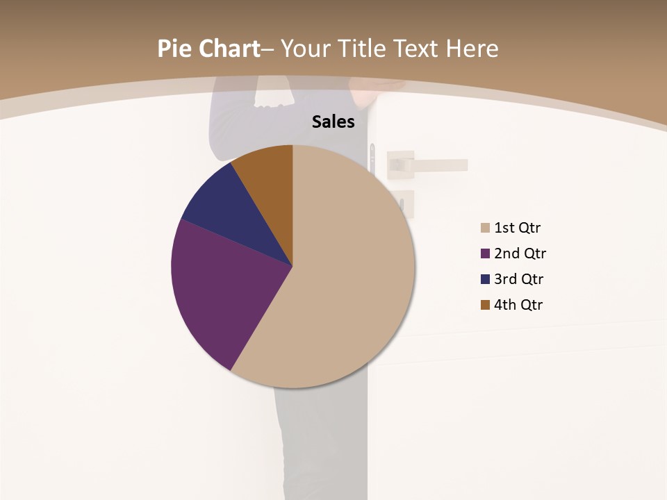 Woman Door PowerPoint Template