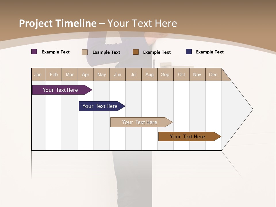 Woman Door PowerPoint Template