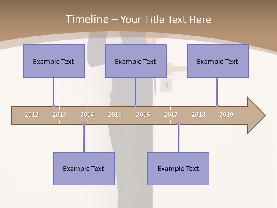 Woman Door PowerPoint Template