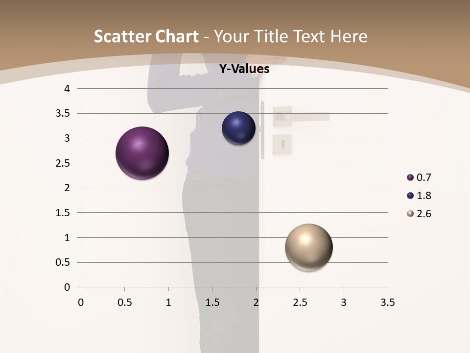 Woman Door PowerPoint Template