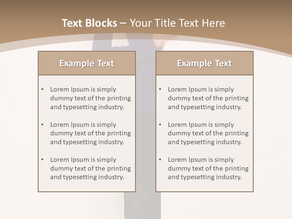 Woman Door PowerPoint Template