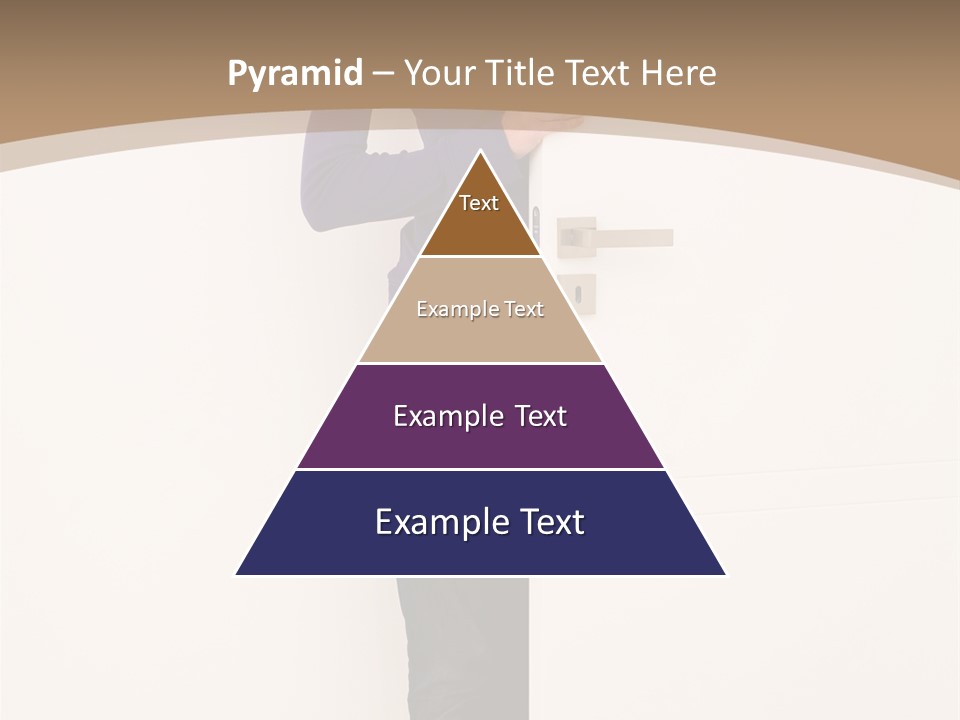 Woman Door PowerPoint Template