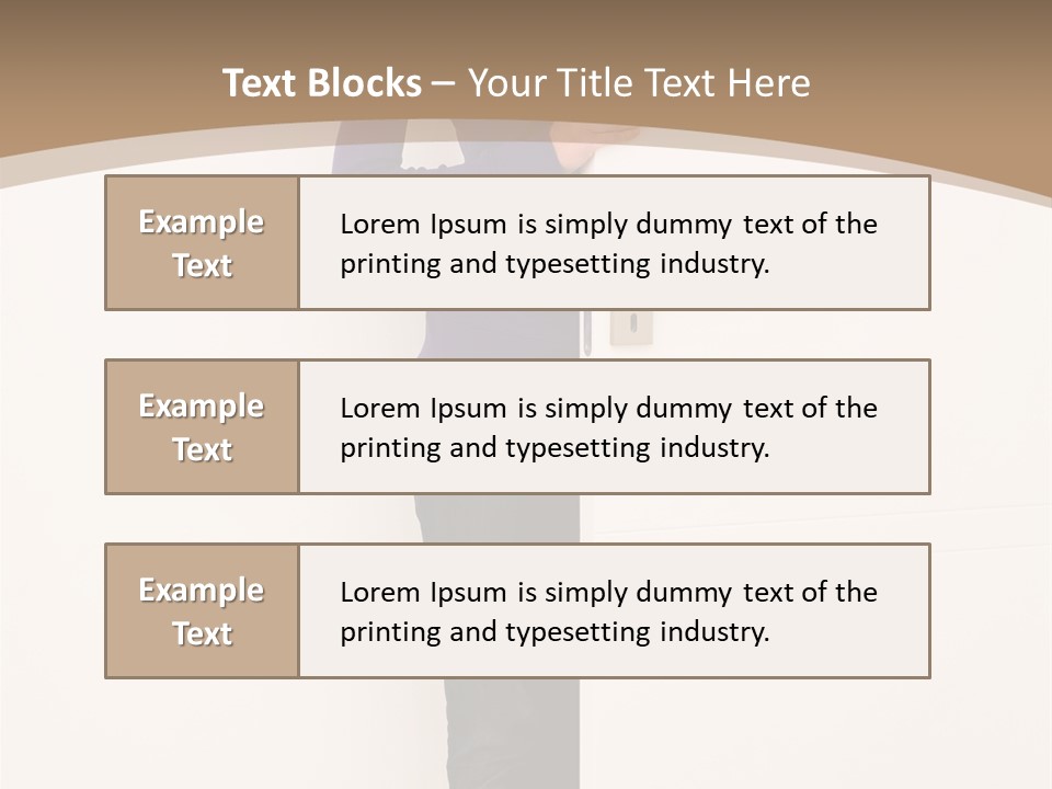 Woman Door PowerPoint Template