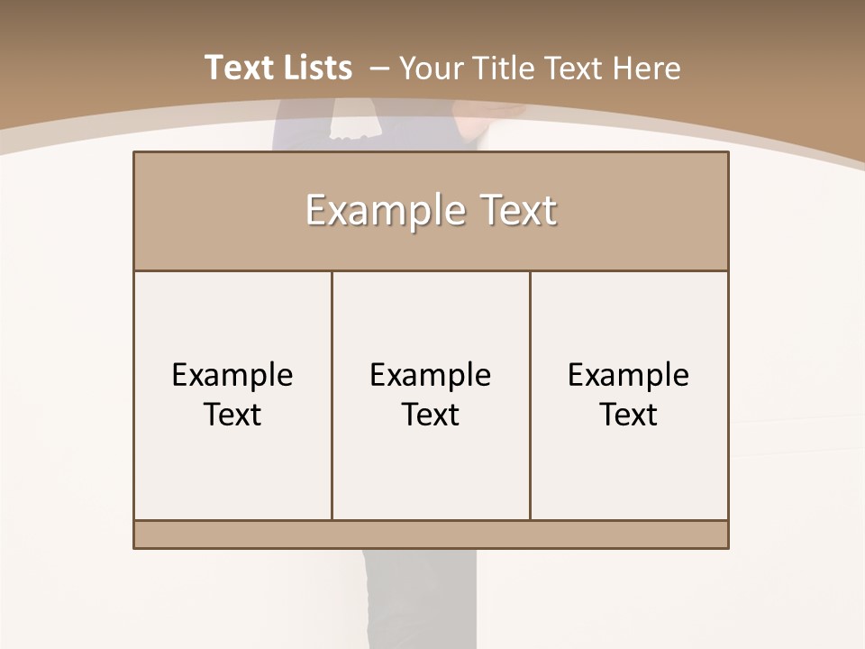 Woman Door PowerPoint Template