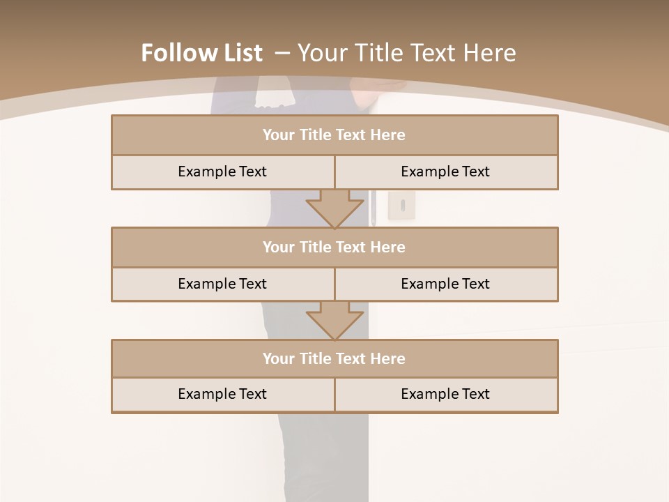 Woman Door PowerPoint Template