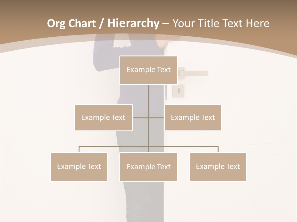 Woman Door PowerPoint Template
