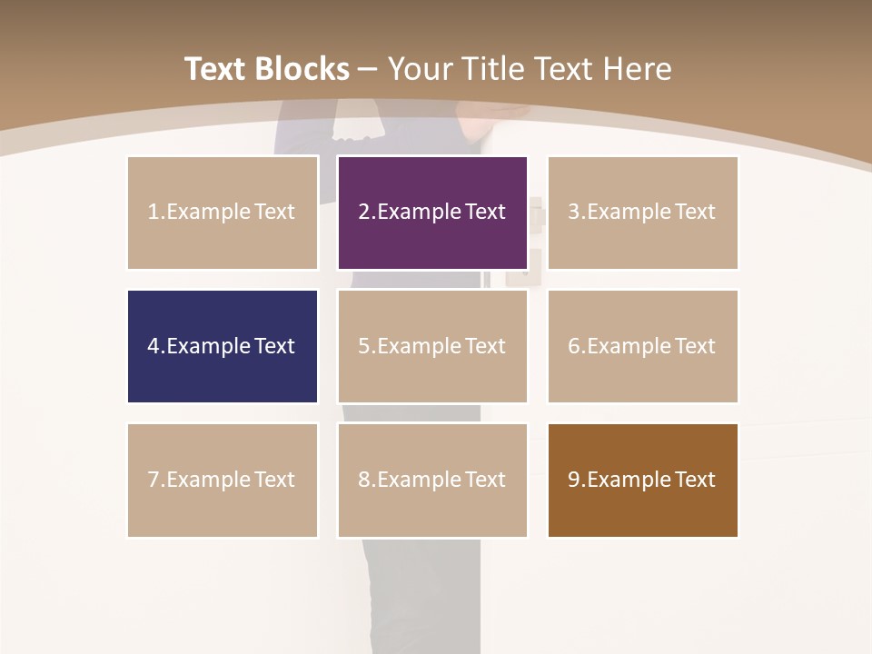 Woman Door PowerPoint Template