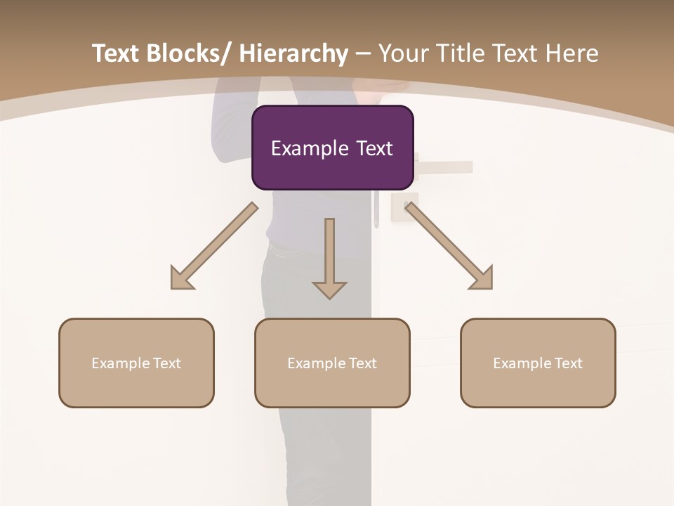 Woman Door PowerPoint Template