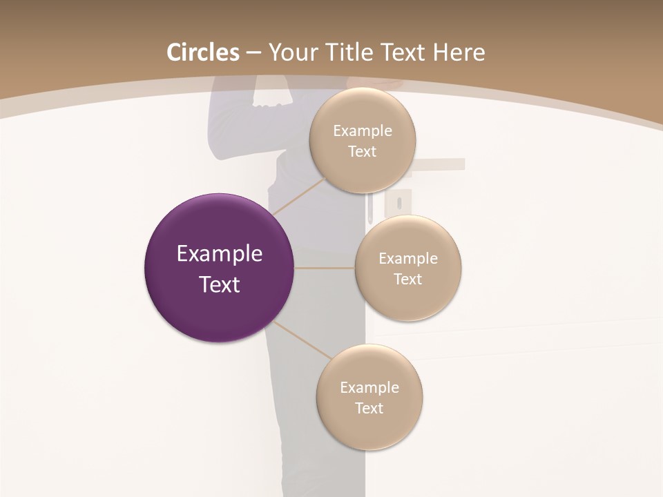 Woman Door PowerPoint Template