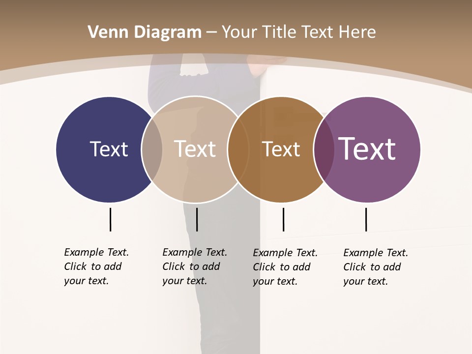 Woman Door PowerPoint Template