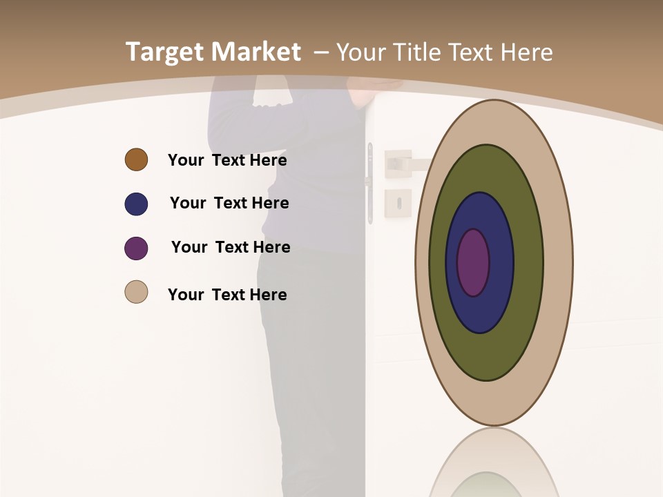 Woman Door PowerPoint Template