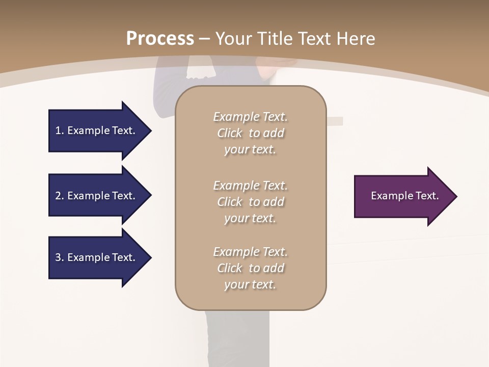 Woman Door PowerPoint Template