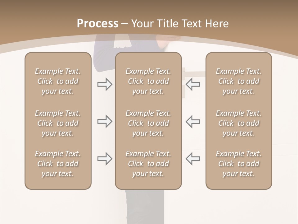 Woman Door PowerPoint Template