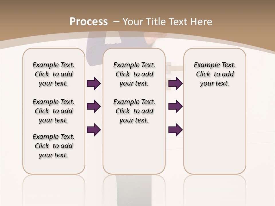 Woman Door PowerPoint Template