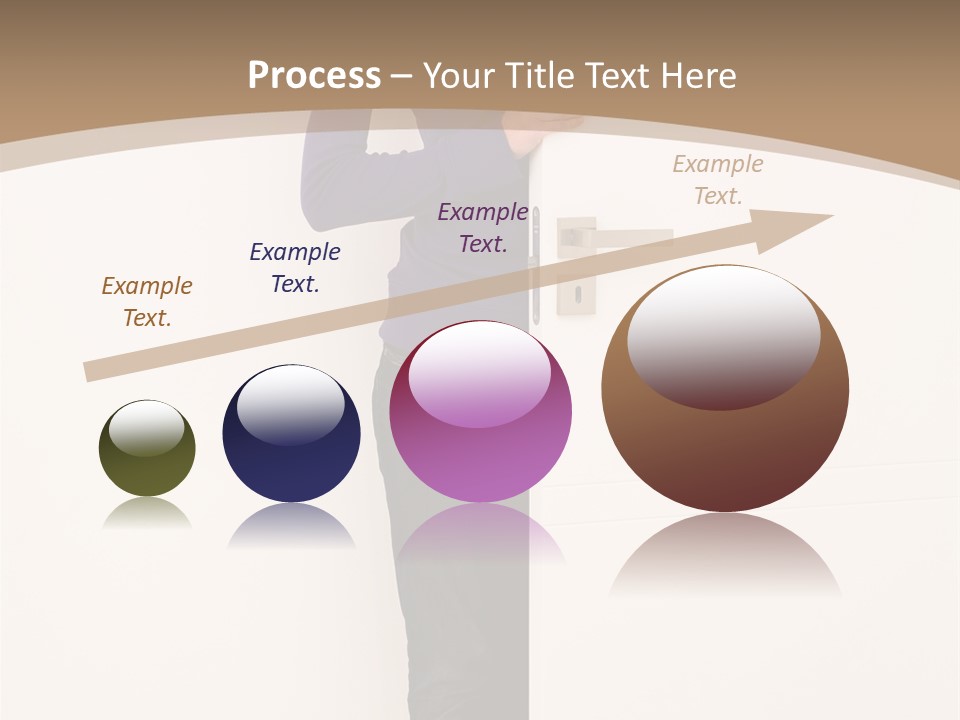 Woman Door PowerPoint Template