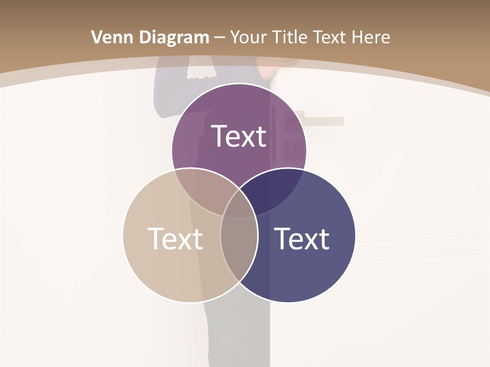 Woman Door PowerPoint Template