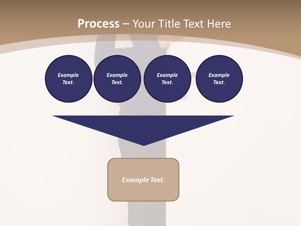 Woman Door PowerPoint Template