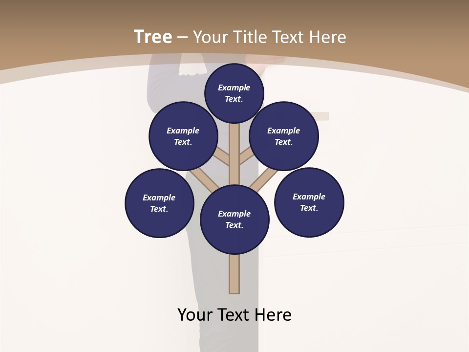 Woman Door PowerPoint Template