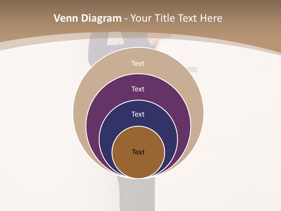 Woman Door PowerPoint Template