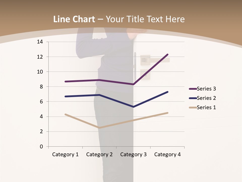 Woman Door PowerPoint Template