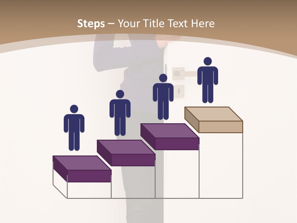 Woman Door PowerPoint Template