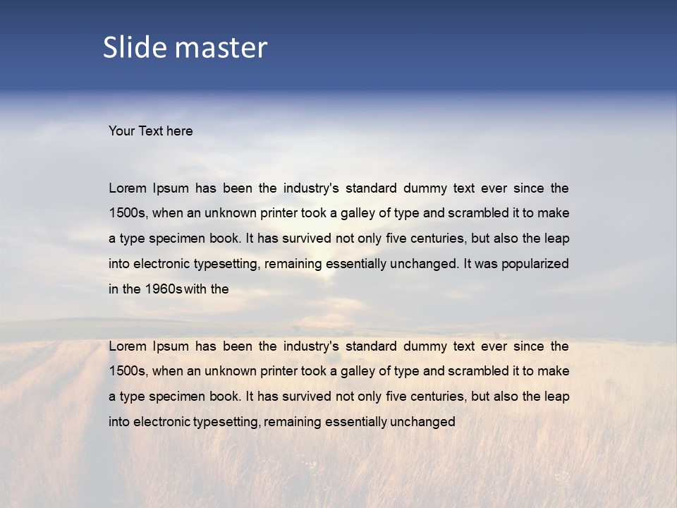 Country Sky Meadow PowerPoint Template