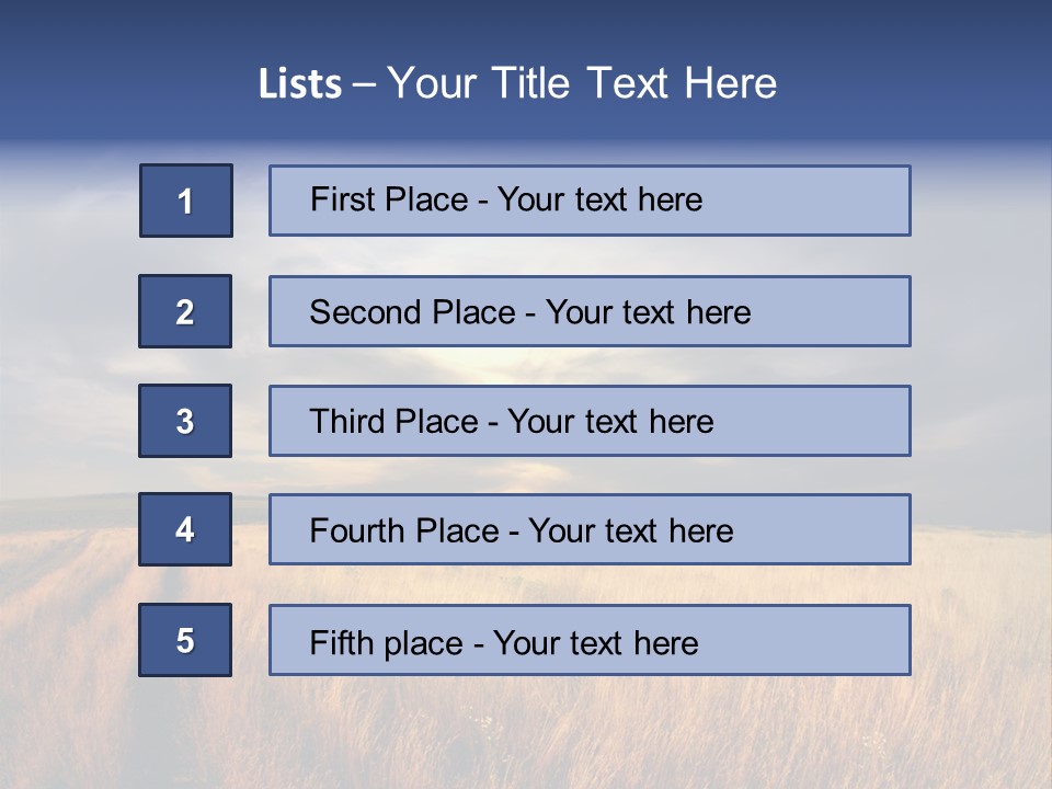 Country Sky Meadow PowerPoint Template