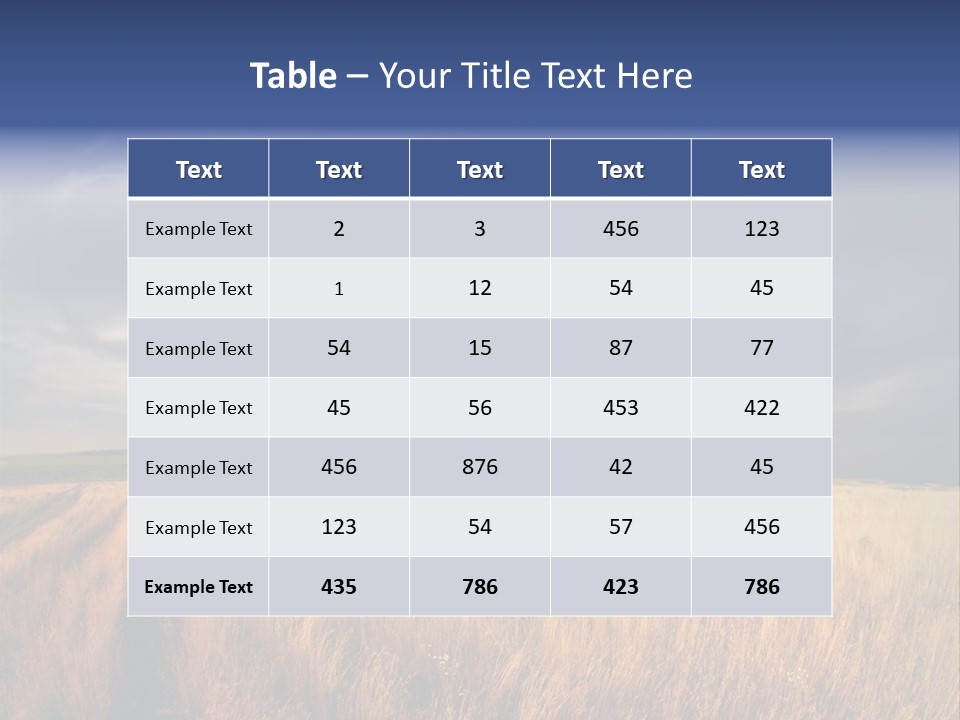Country Sky Meadow PowerPoint Template