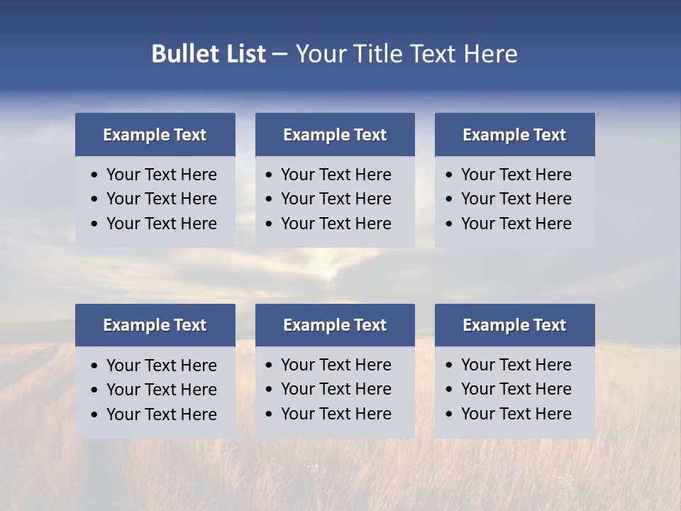 Country Sky Meadow PowerPoint Template
