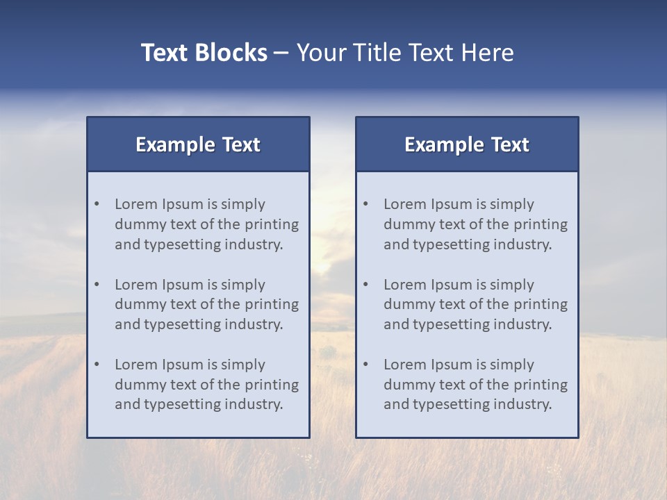 Country Sky Meadow PowerPoint Template