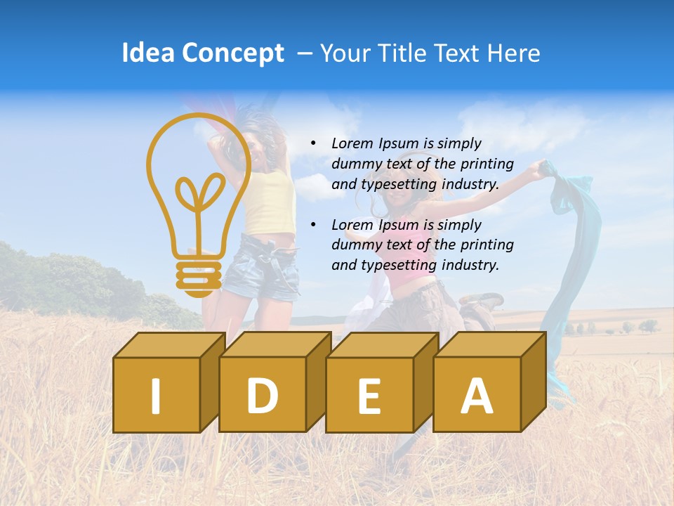 Woman Happy PowerPoint Template