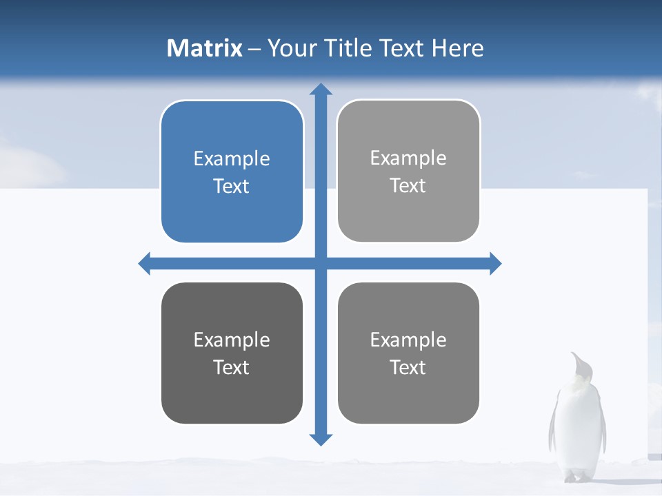 Penguin Placard Animal PowerPoint Template
