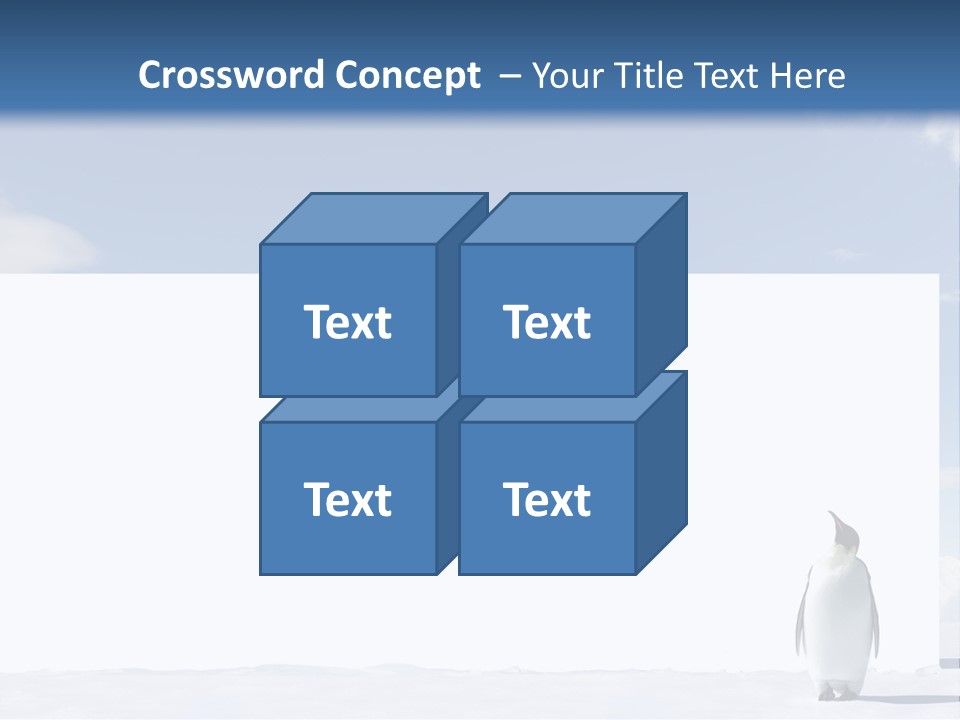 Penguin Placard Animal PowerPoint Template