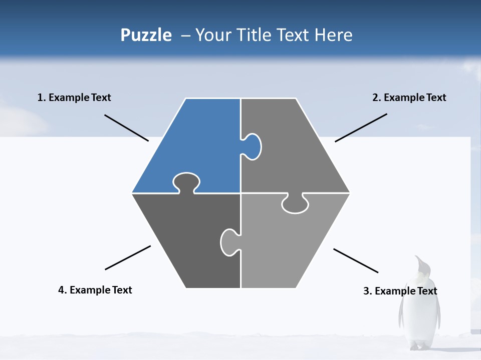 Penguin Placard Animal PowerPoint Template