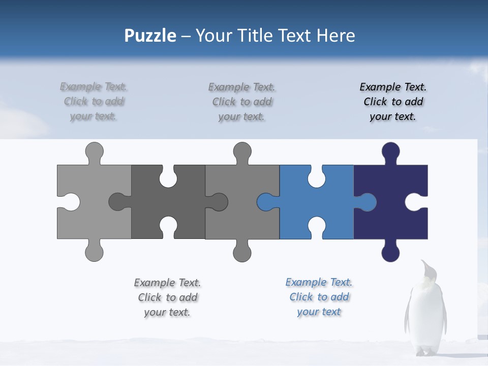 Penguin Placard Animal PowerPoint Template