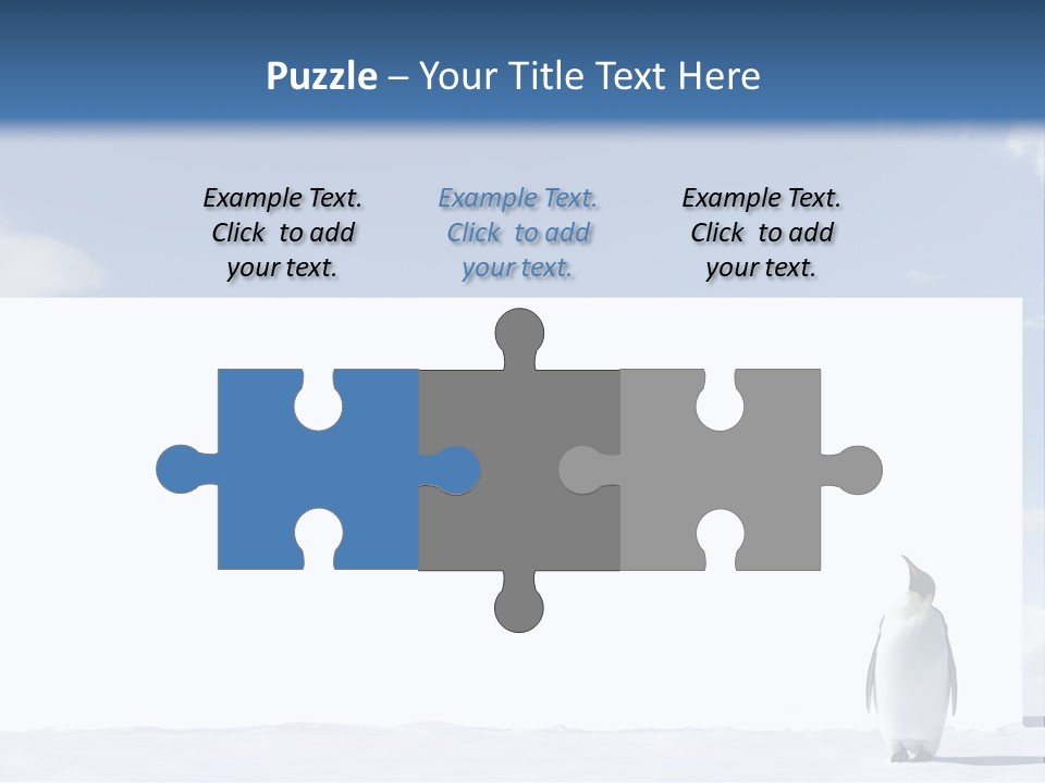 Penguin Placard Animal PowerPoint Template