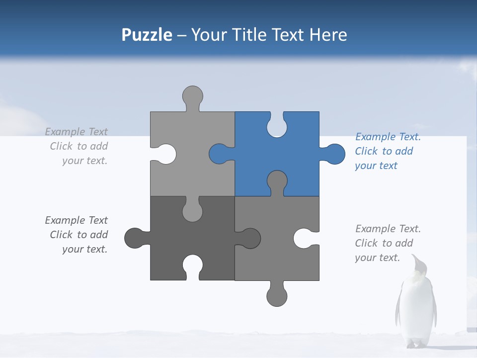 Penguin Placard Animal PowerPoint Template