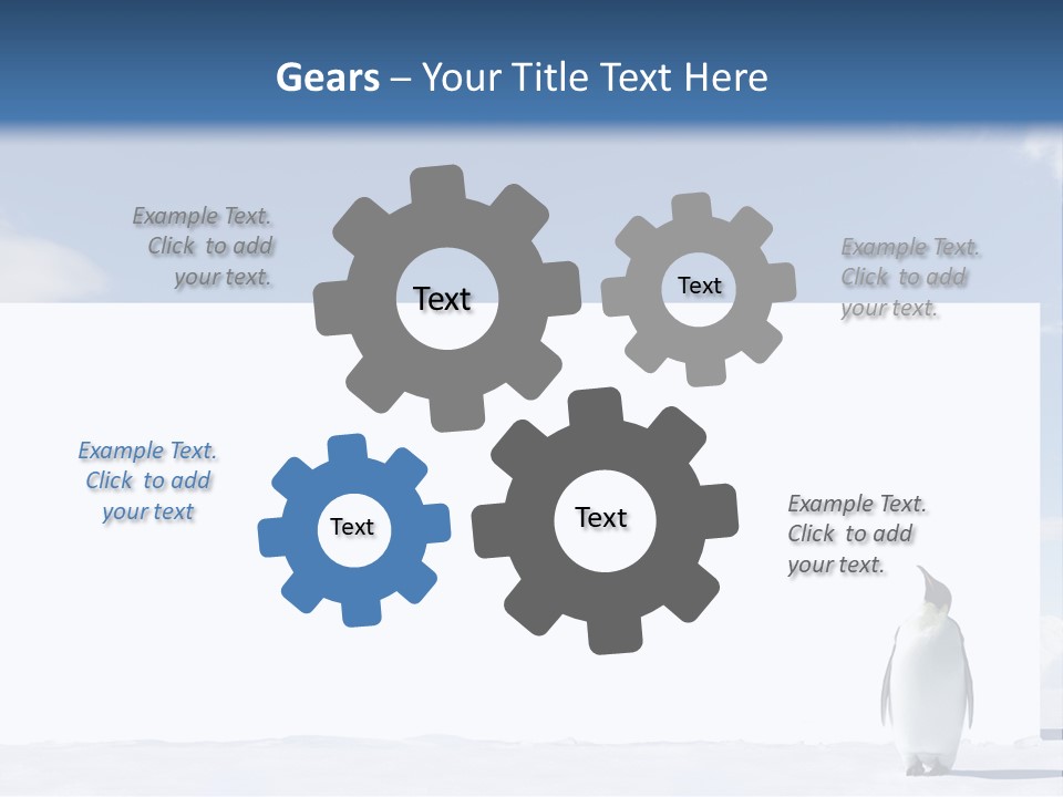 Penguin Placard Animal PowerPoint Template