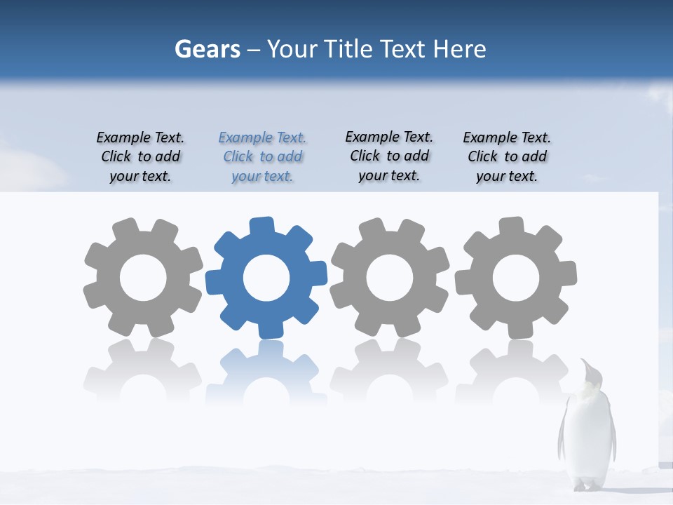 Penguin Placard Animal PowerPoint Template