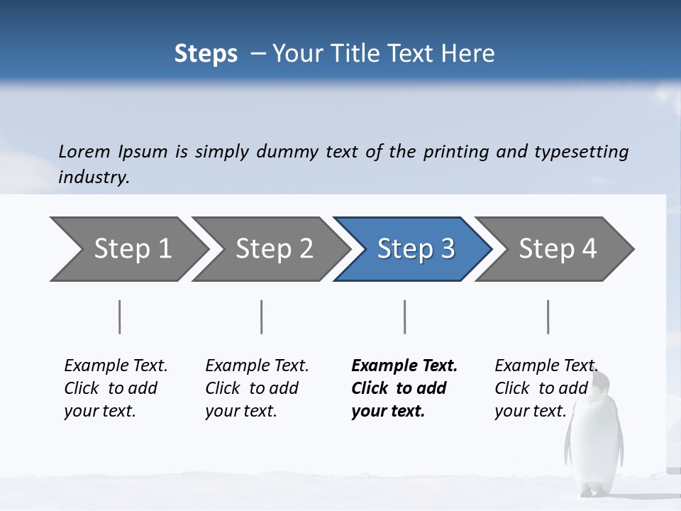 Penguin Placard Animal PowerPoint Template