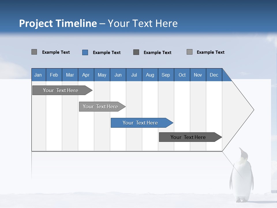 Penguin Placard Animal PowerPoint Template